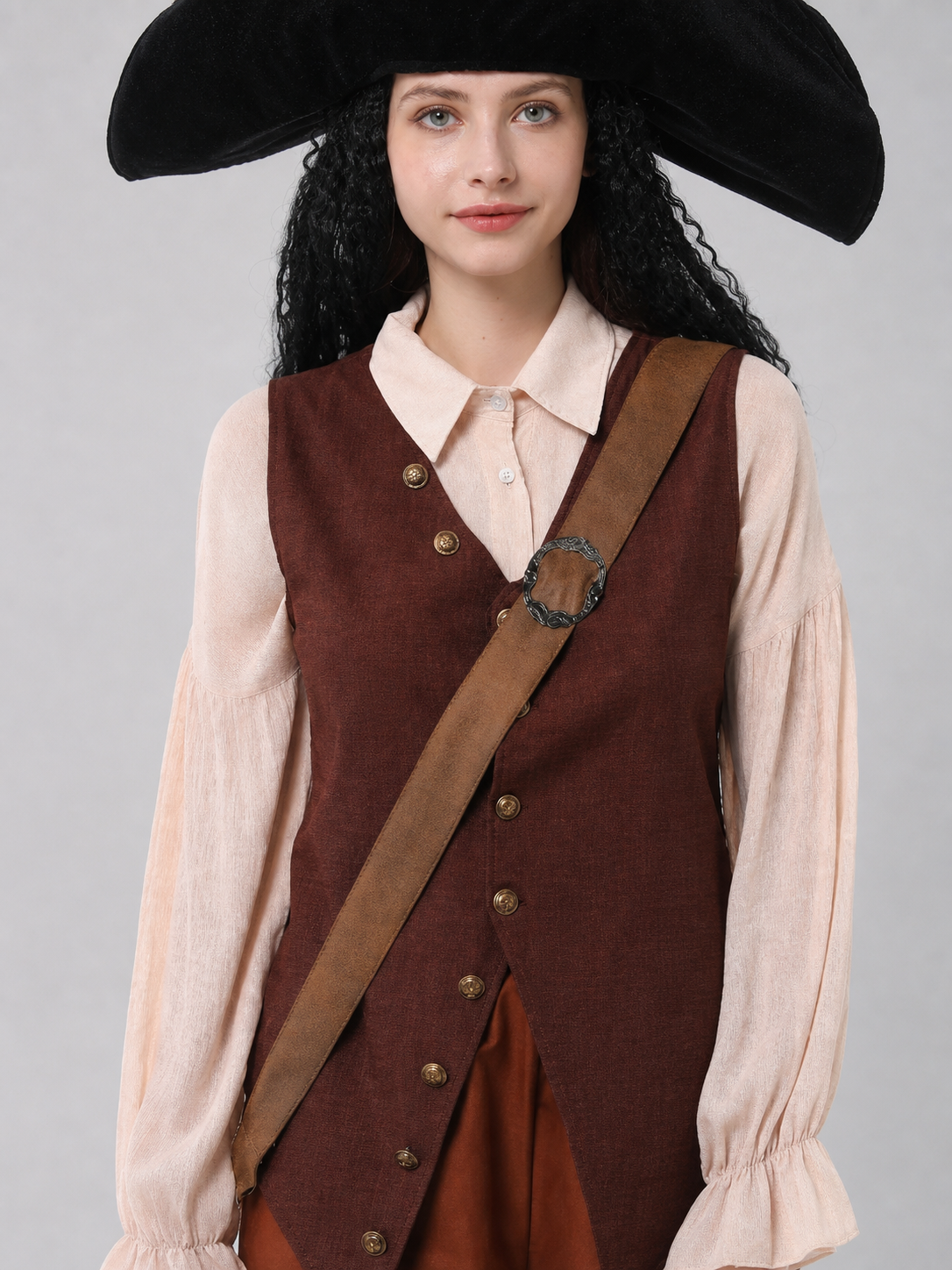 Pirate Costume with Vest and Hat