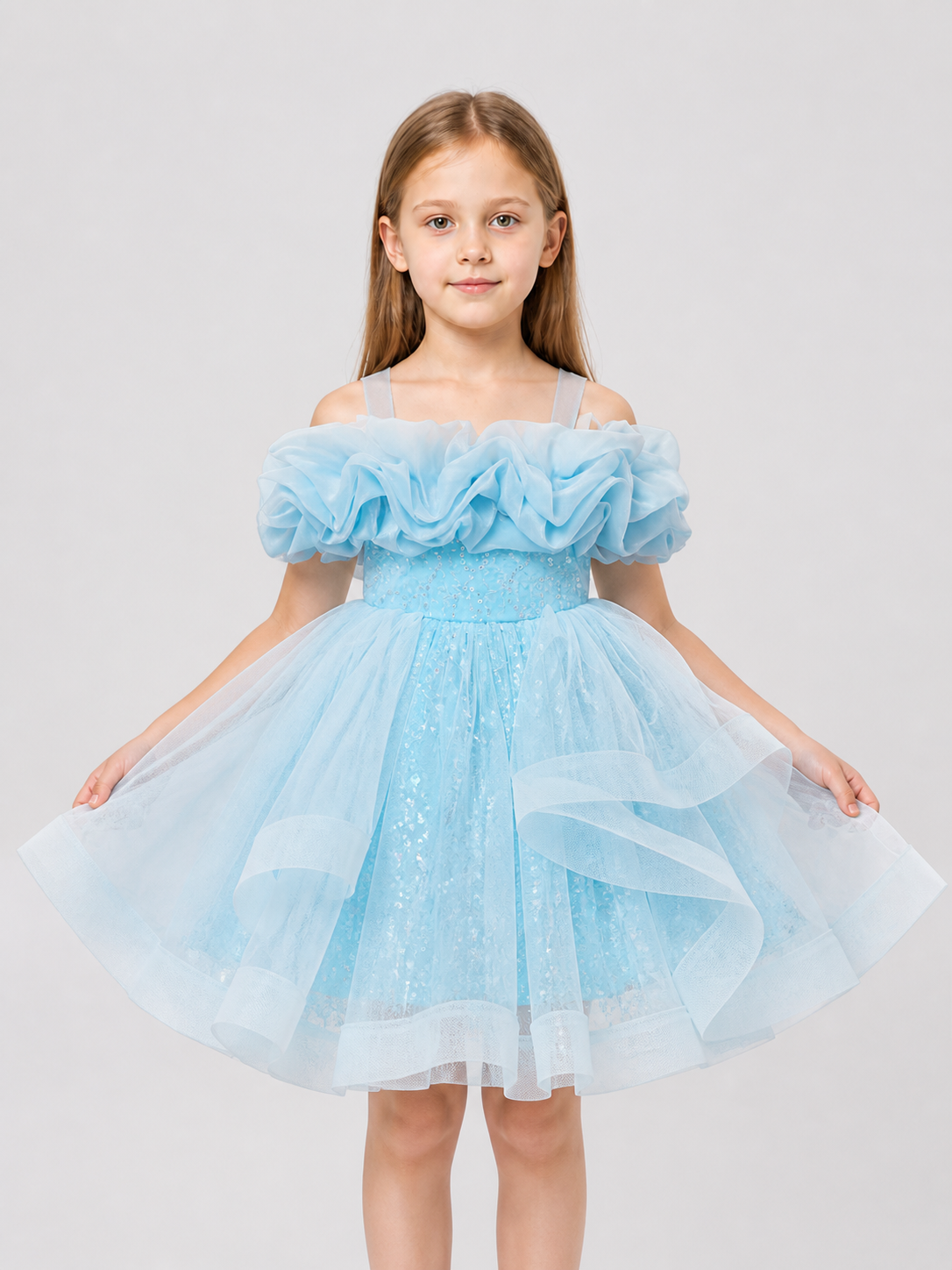 Sequin Princess Dress for Girls with a Full Skirt Costume Dresses detail 3