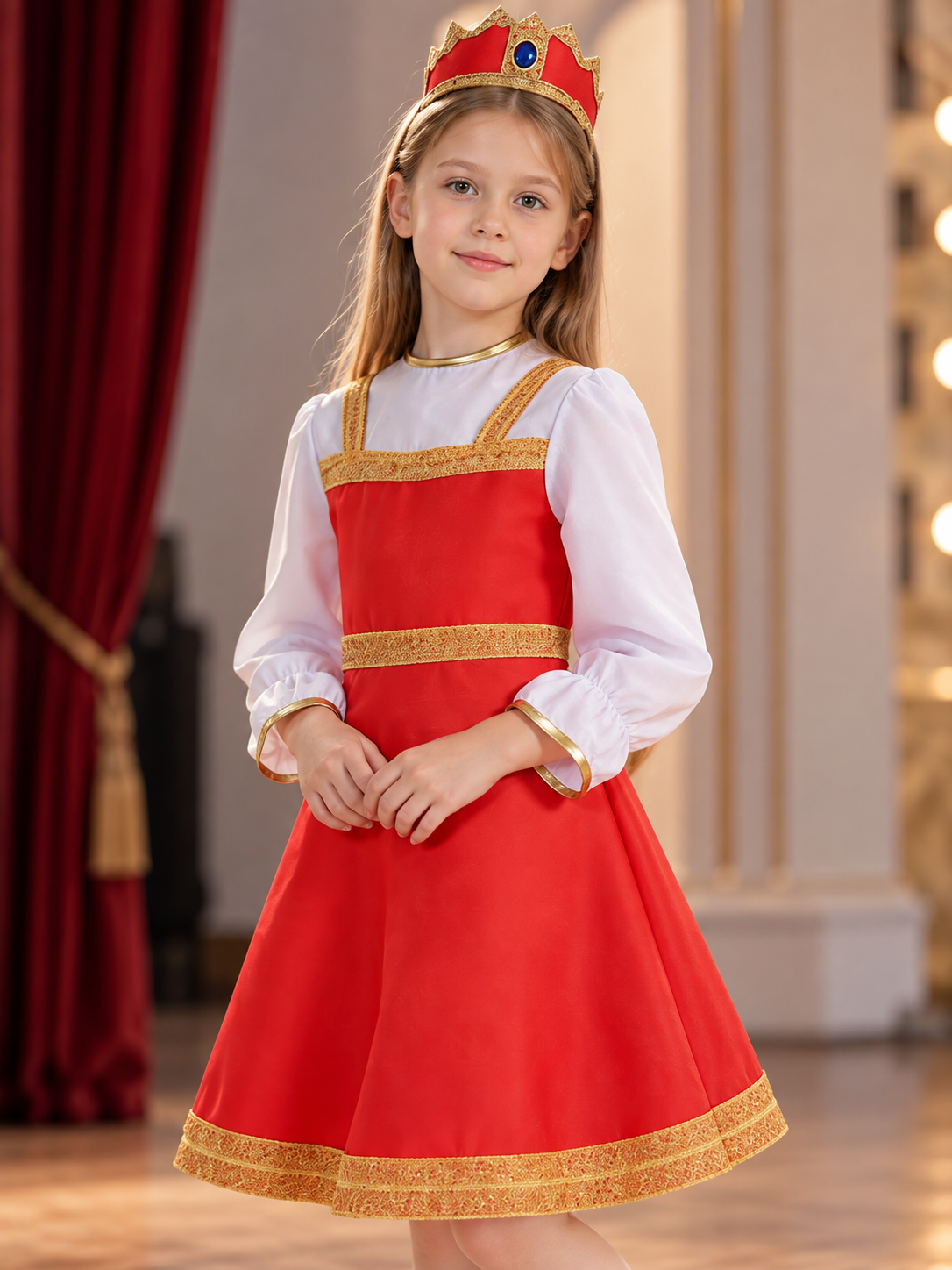 Children’s Carnival Costume in Russian Folk Style product detail 2