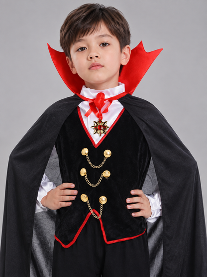 Kids' Vampire Costume with Cape and Medallion