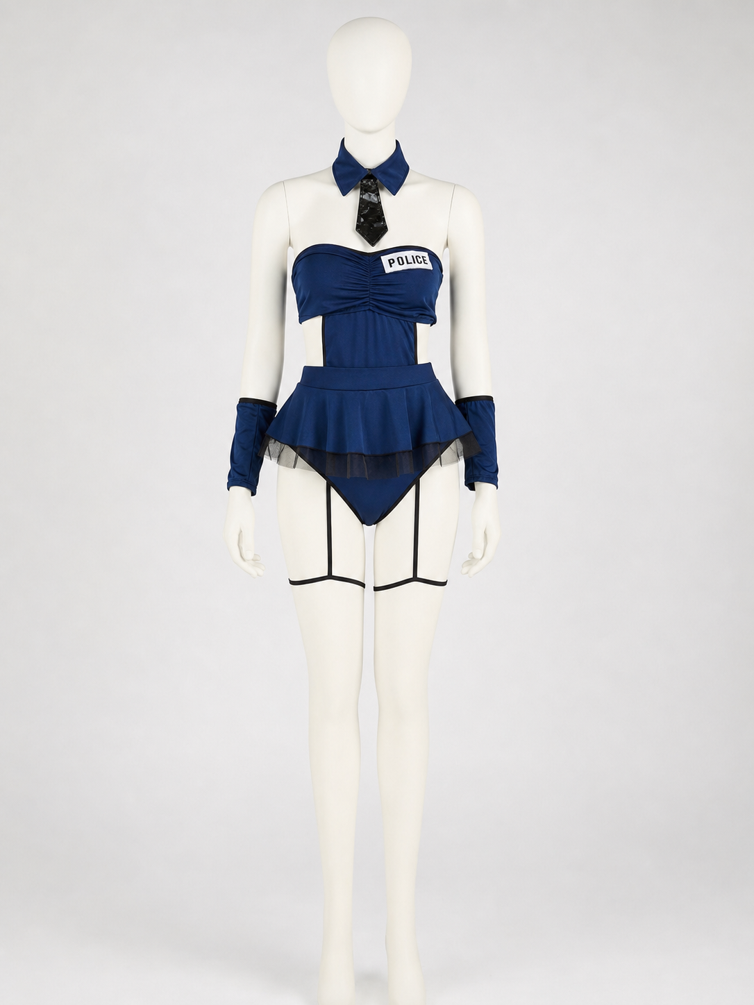 Police Costume with Short Skirt and Cap Costume Headwear detail 2