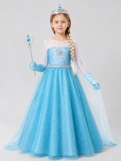 Snow Queen Costume: Dress, Crown, and Wand Costume Dresses detail 3