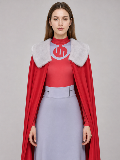 Thragg Cosplay Costume with Cape and High Collar