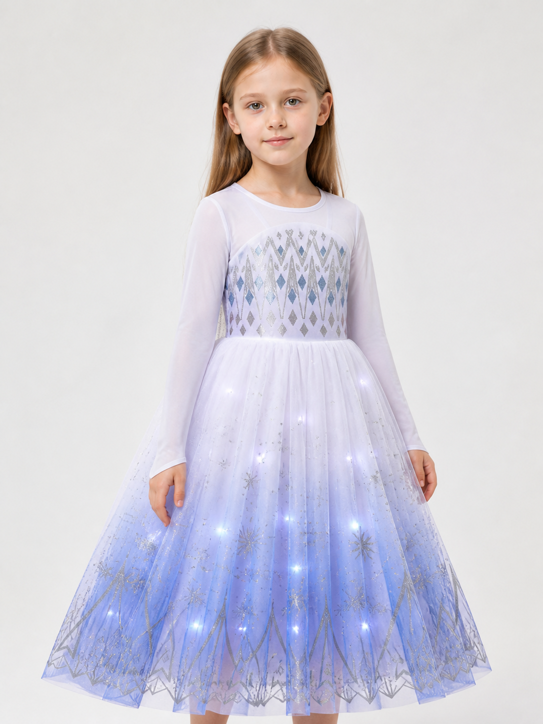 Glowing Snow Queen Carnival Dress for Cosplay Costume Dresses detail 2