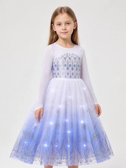 Glowing Snow Queen Carnival Dress for Cosplay Costume Dresses detail 2