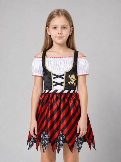 Pirate Costume Dress with Hat and Eye Patch