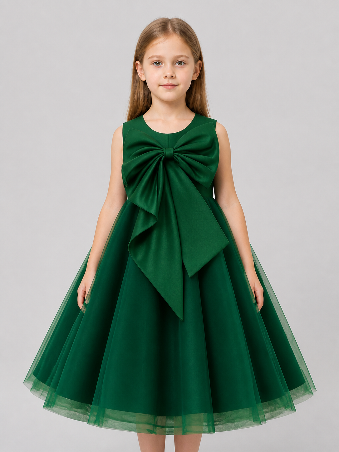 Bow Tutu Dress for a Flower Girl at a Wedding
