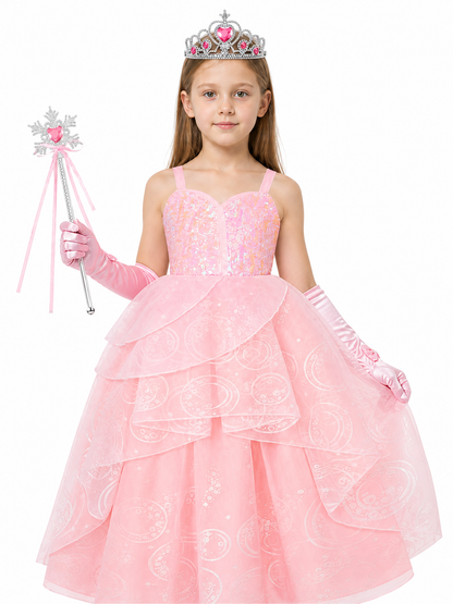 Children’s Princess Costume with Crown and Wand product detail 3