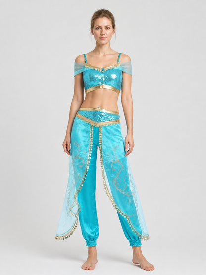 Adult Princess Jasmine Costume for Halloween Costumes detail 3