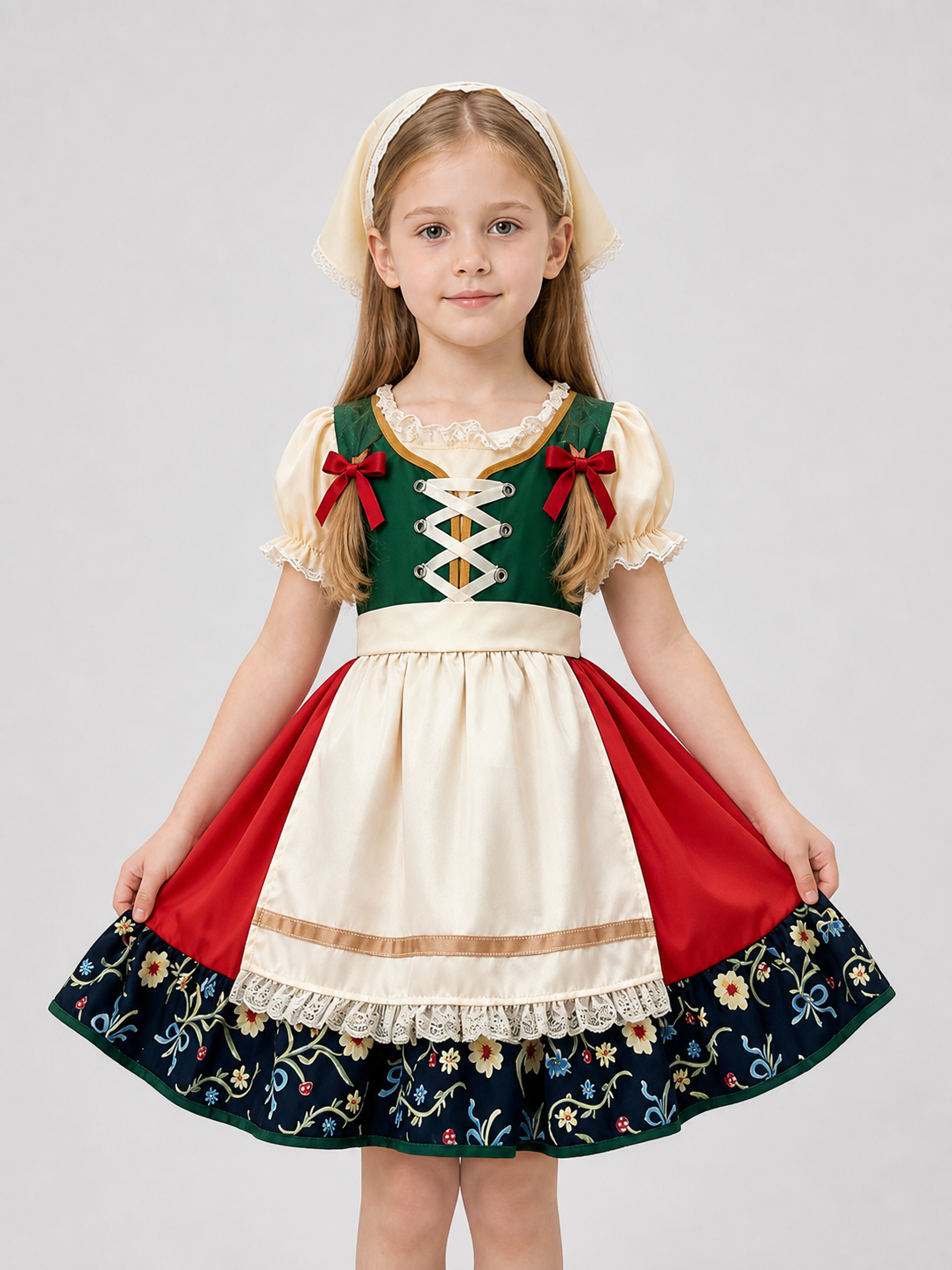 Bavarian-Style Carnival Dirndl Dress Costume Dresses detail 3