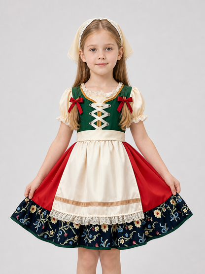 Bavarian-Style Carnival Dirndl Dress Costume Dresses detail 3