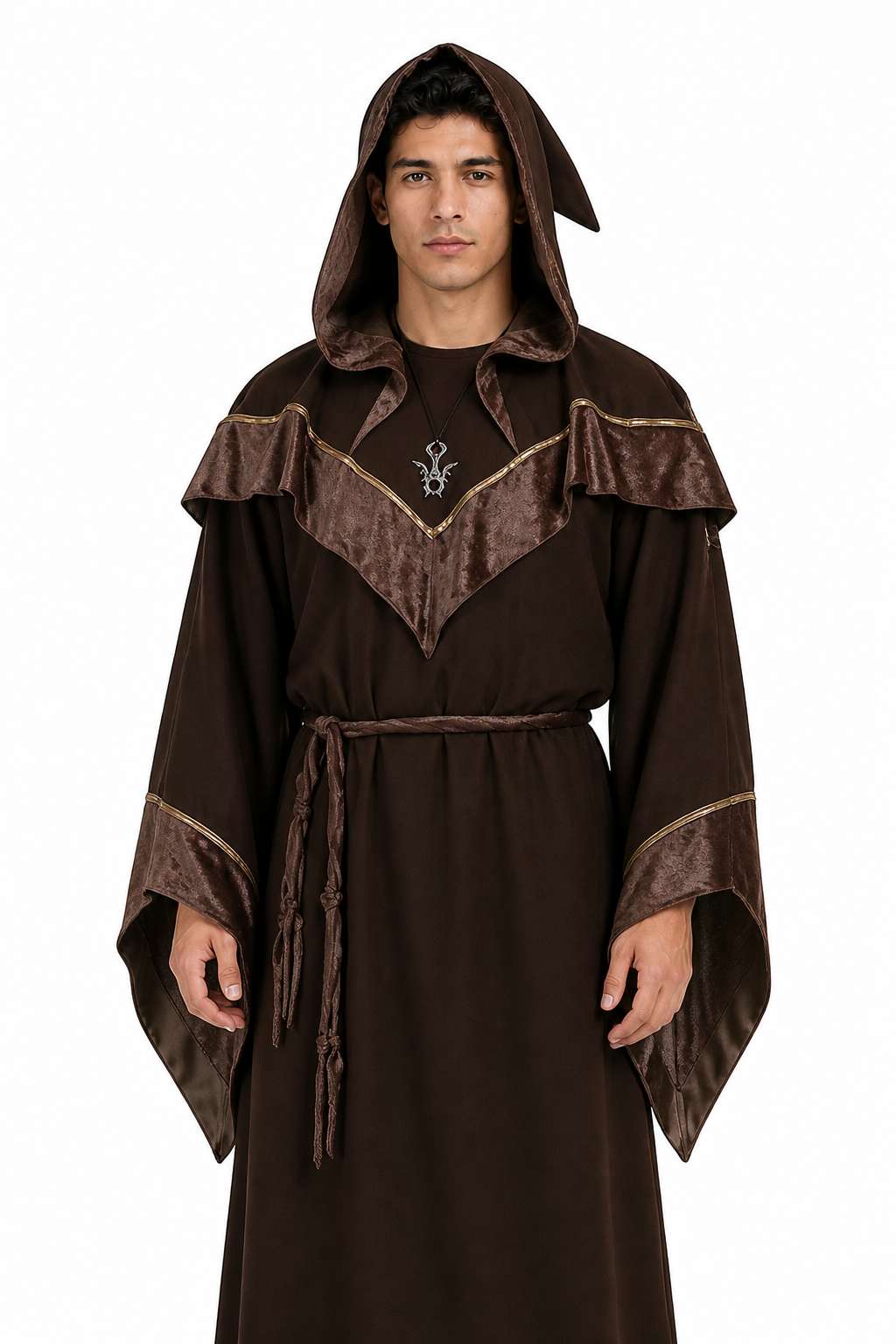 Hooded Robe with Wide Sleeves for Cosplay Costumes detail 3