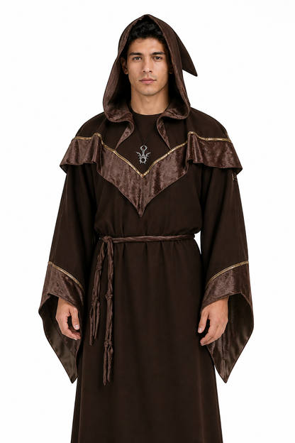 Hooded Robe with Wide Sleeves for Cosplay Costumes detail 3