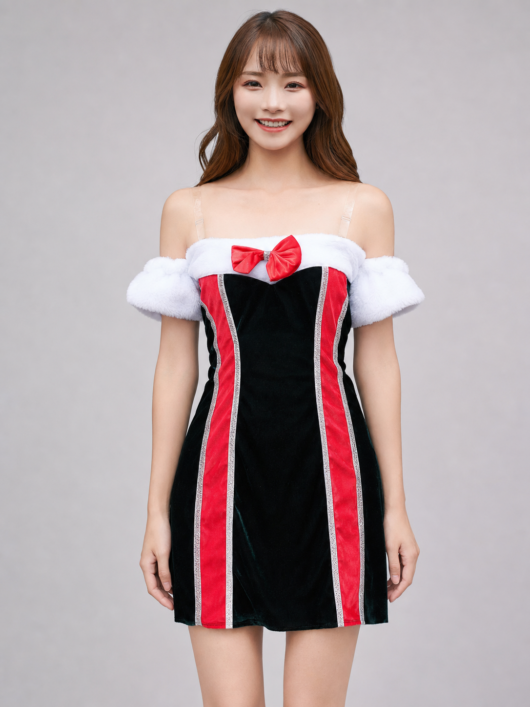 New Year's Stage Costume with Bow and Trim Costume Accessories detail 3