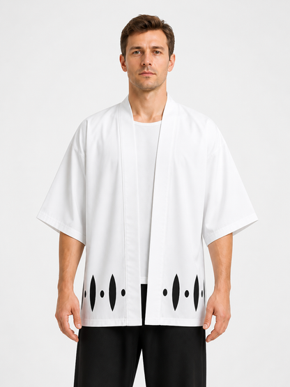 Bleach Anime Cosplay Cloak with Black Pattern Costume Capes detail 3