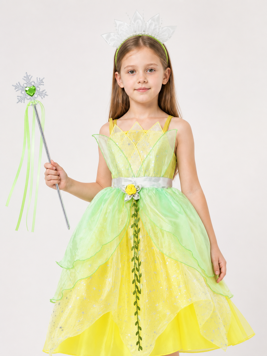 Yellow-Green Princess Costume for Halloween