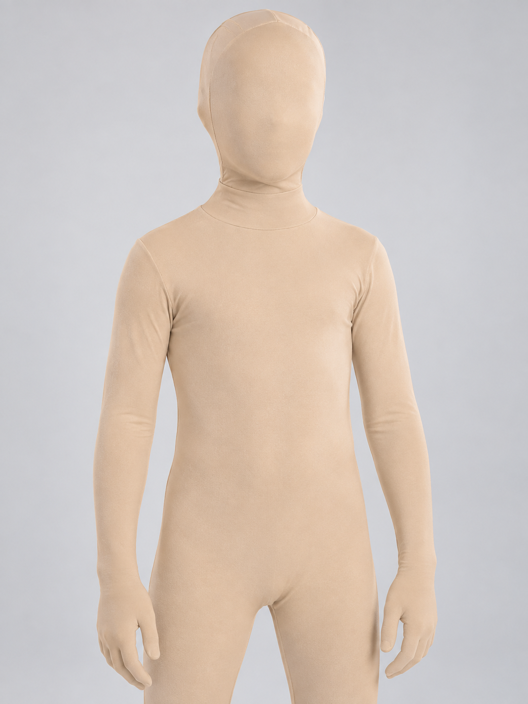 Nude Polyester Bodysuit Costume with Hood Mask