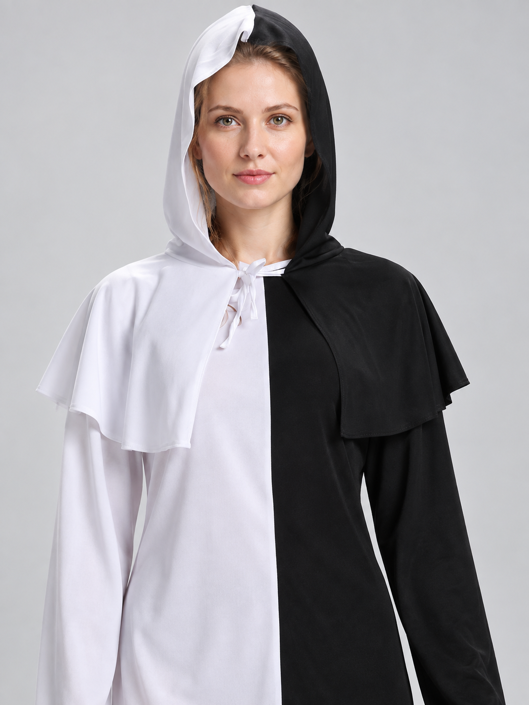 Black-and-White Hooded Costume Dress Costume Dresses detail 2