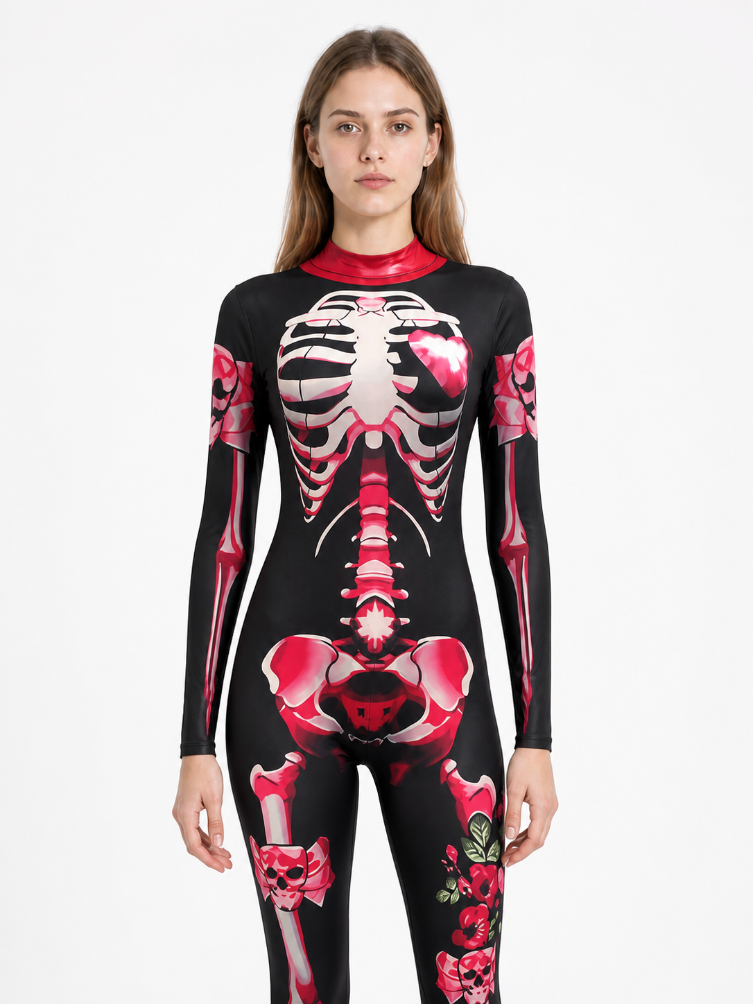 Skeleton jumpsuit with bone print and long sleeves product detail 2