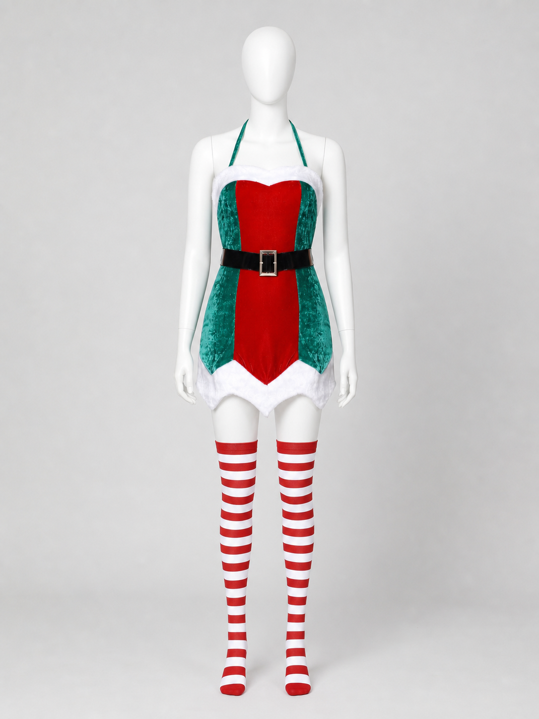 Christmas Carnival Costume with White Trim