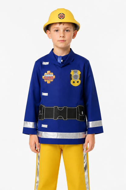 Kids' Firefighter Costume with Helmet for Halloween Costumes detail 3