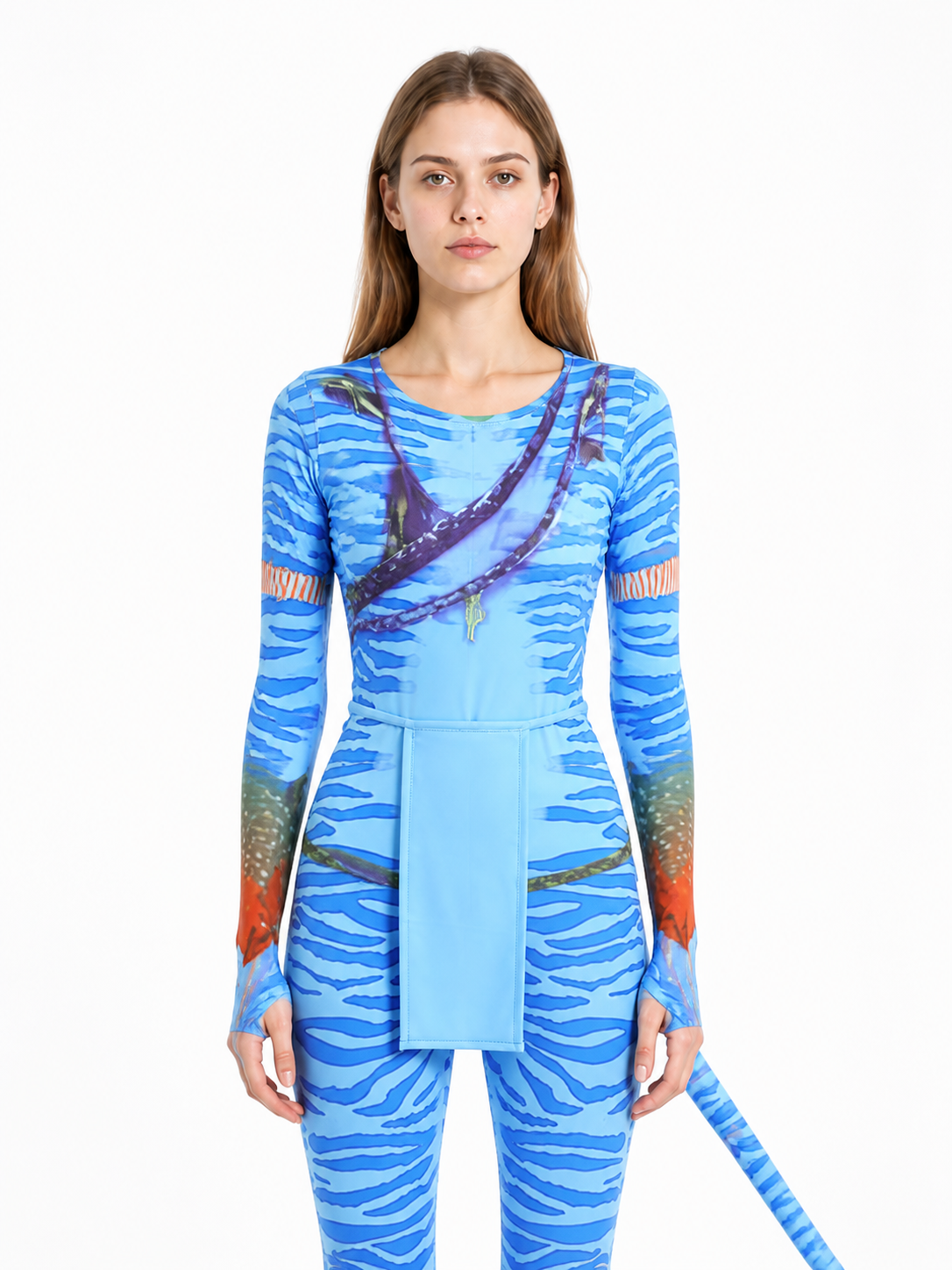 Avatar cosplay jumpsuit with a long tail Costumes detail 3