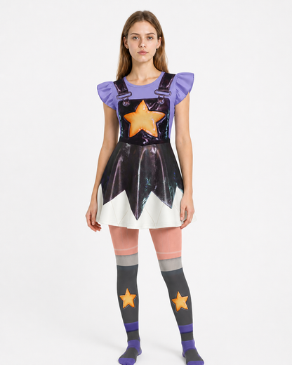 Carnival Costume: Dress and Star-Patterned Tights Costume Dresses detail 3