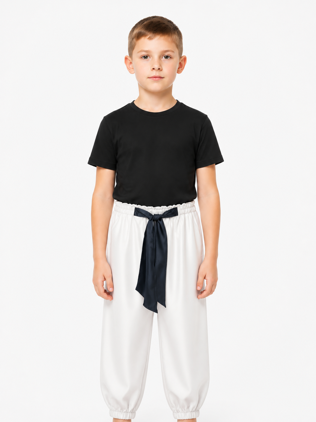 Cosplay Costume with a Black T-Shirt and White Pants Costumes detail 3
