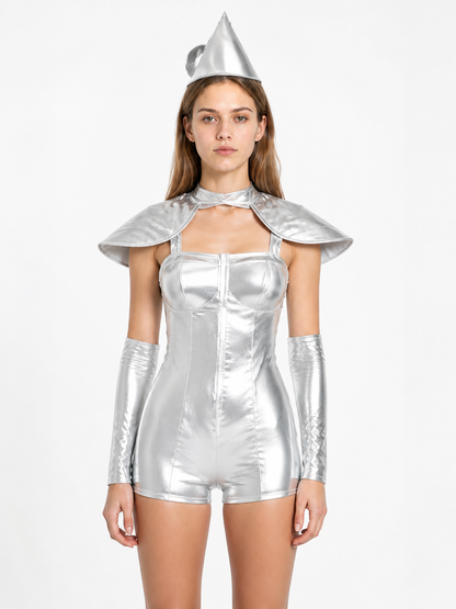 Silver cosplay romper with wings Costumes detail 2
