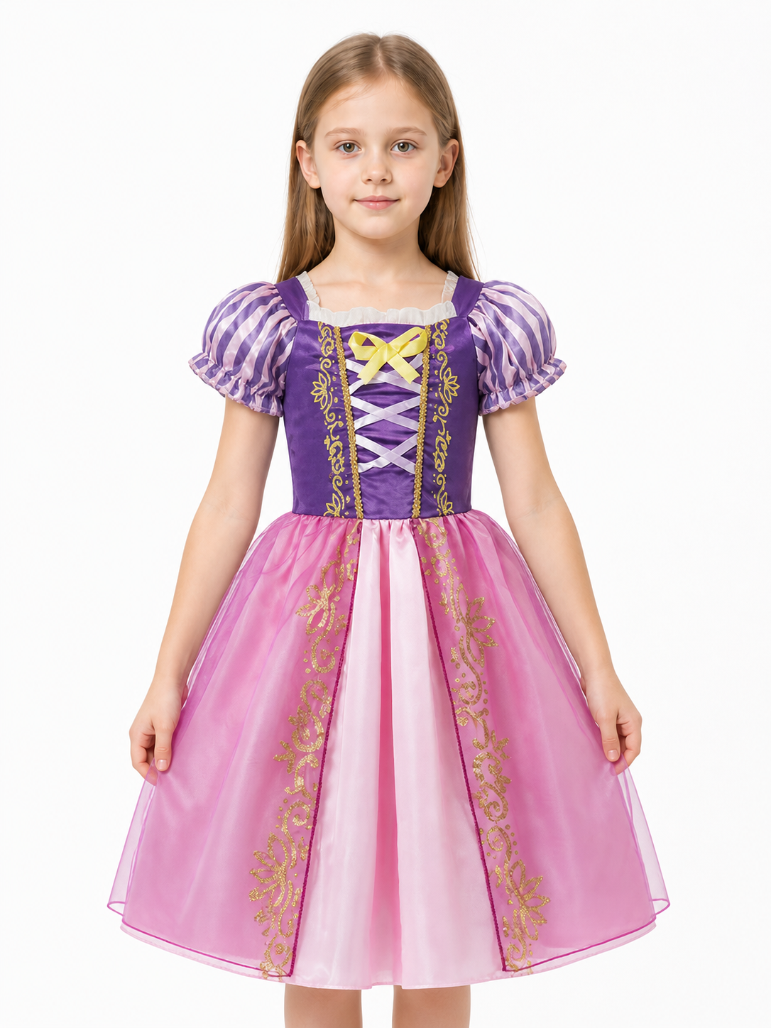 Rapunzel Princess Costume Dress for Children, Full-Skirted Costume Dresses detail 3