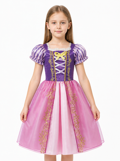 Rapunzel Princess Costume Dress for Children, Full-Skirted Costume Dresses detail 3