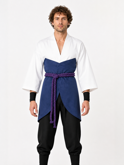 Uchiha Sasuke Cosplay Costume with Cloak and Belt Costume Capes detail 3