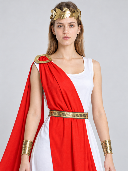 Carnival Costume with Asymmetrical Dress and Draping
