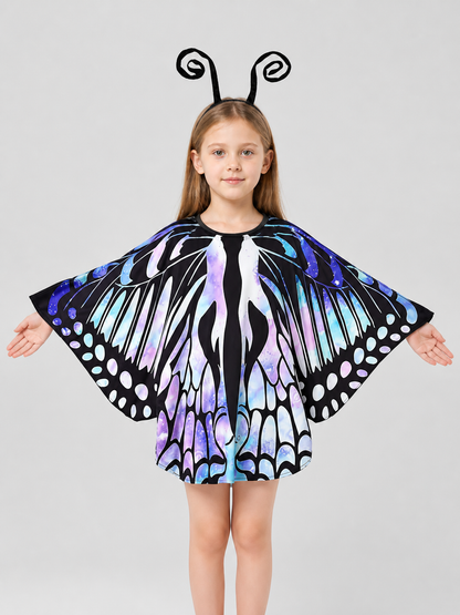 Children's Butterfly Cape for Carnival, Gradient Costume Capes detail 3