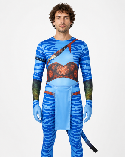 Avatar Cosplay Jumpsuit with Tail for the Stage Costumes detail 3