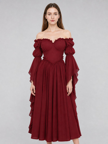 Long Vintage-Style Evening Dress