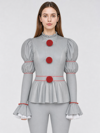 Carnival Circus Clown Costume with Ruffles Costumes detail 2