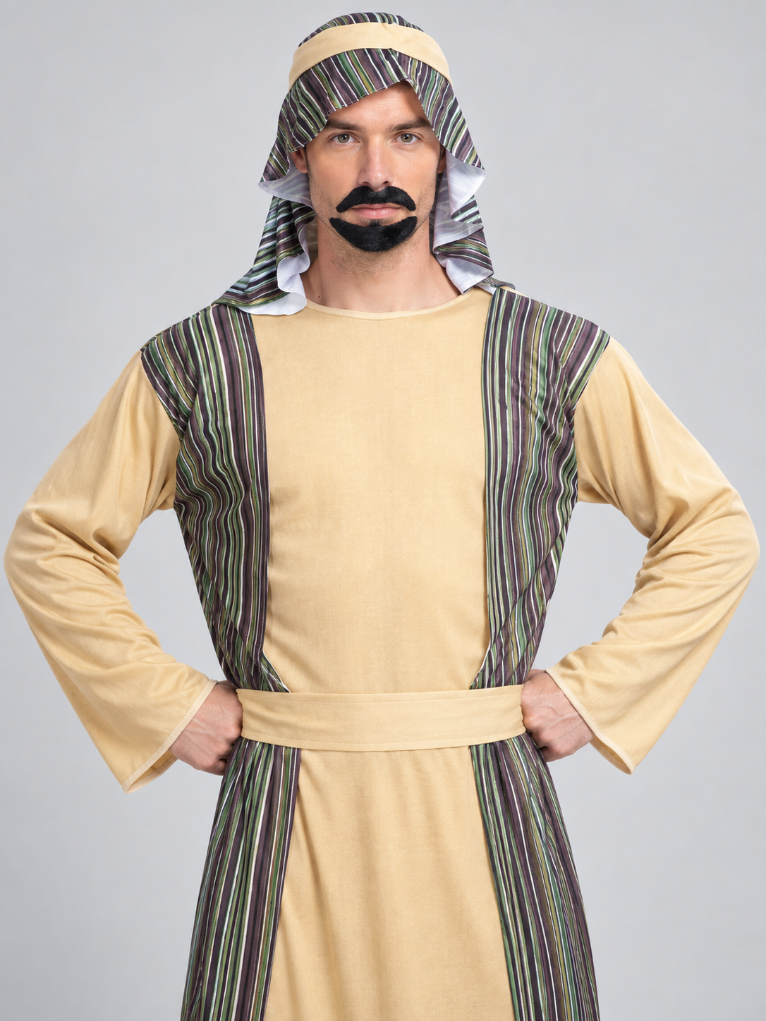 Arabian shepherd carnival costume with headscarf and beard