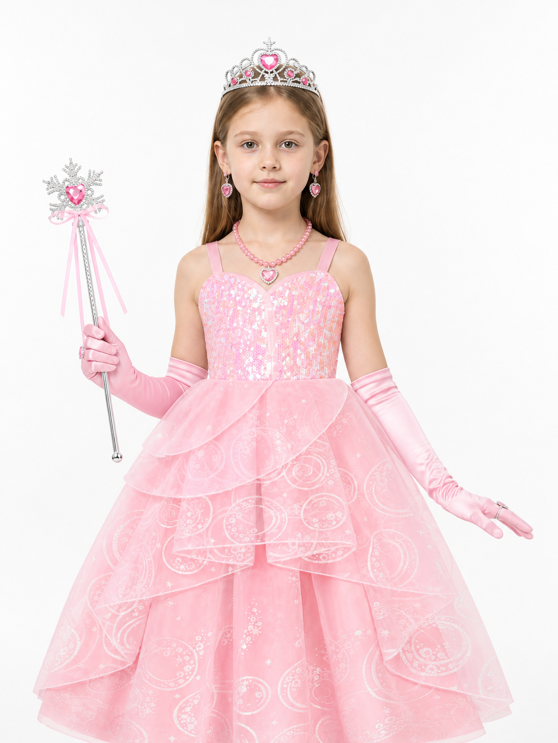 Pink Witch Costume with Sparkles and Accessories Costume Accessories detail 3