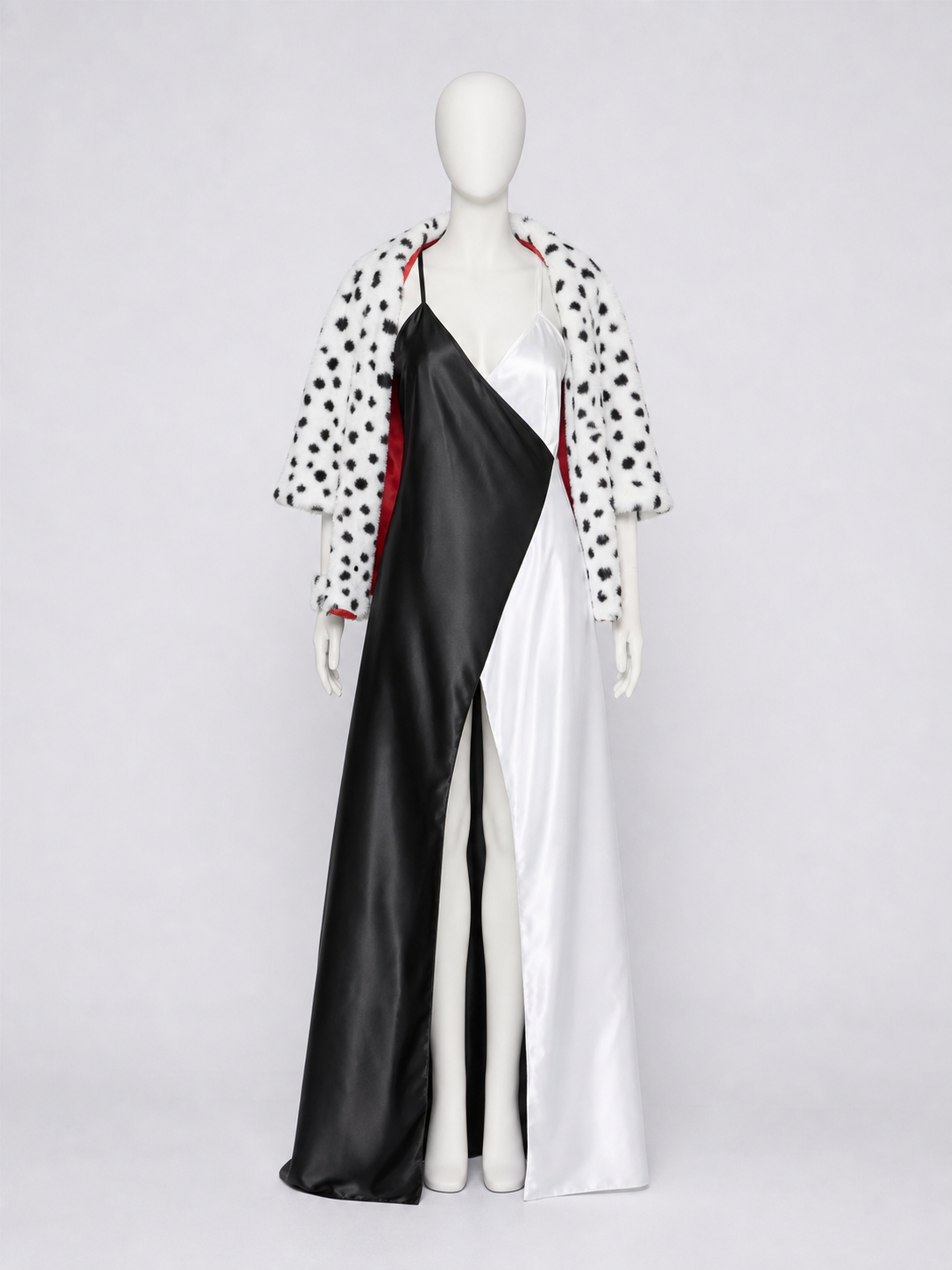 Cruella Cosplay Costume: Dress and Jacket