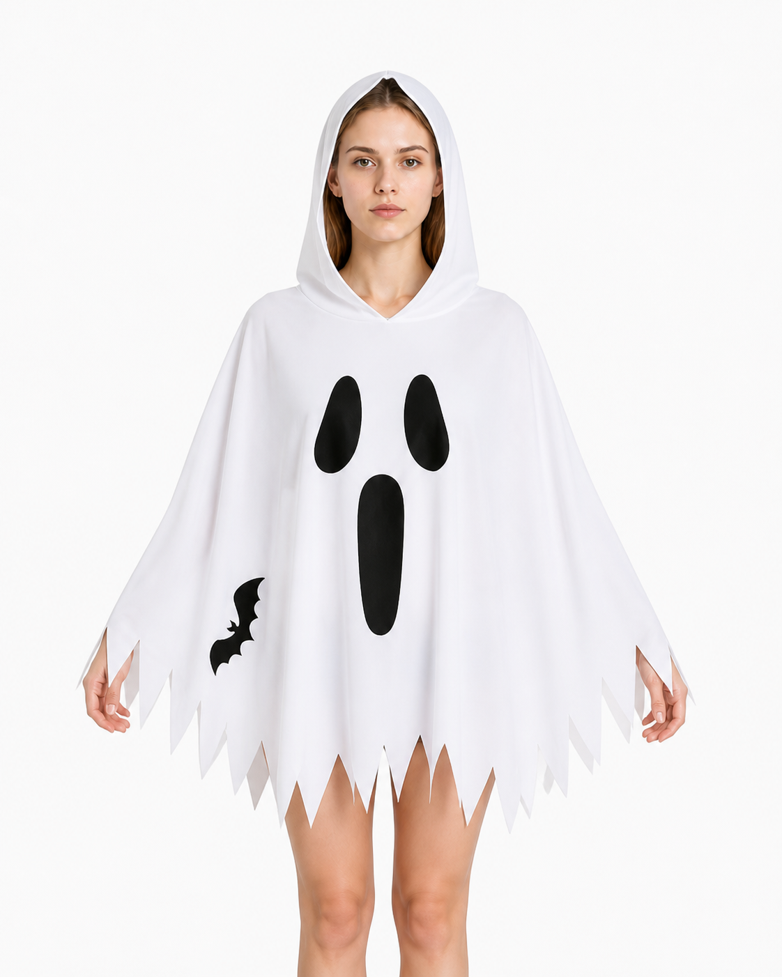 Hooded Cape with Glow-in-the-Dark Print Costume Capes detail 3