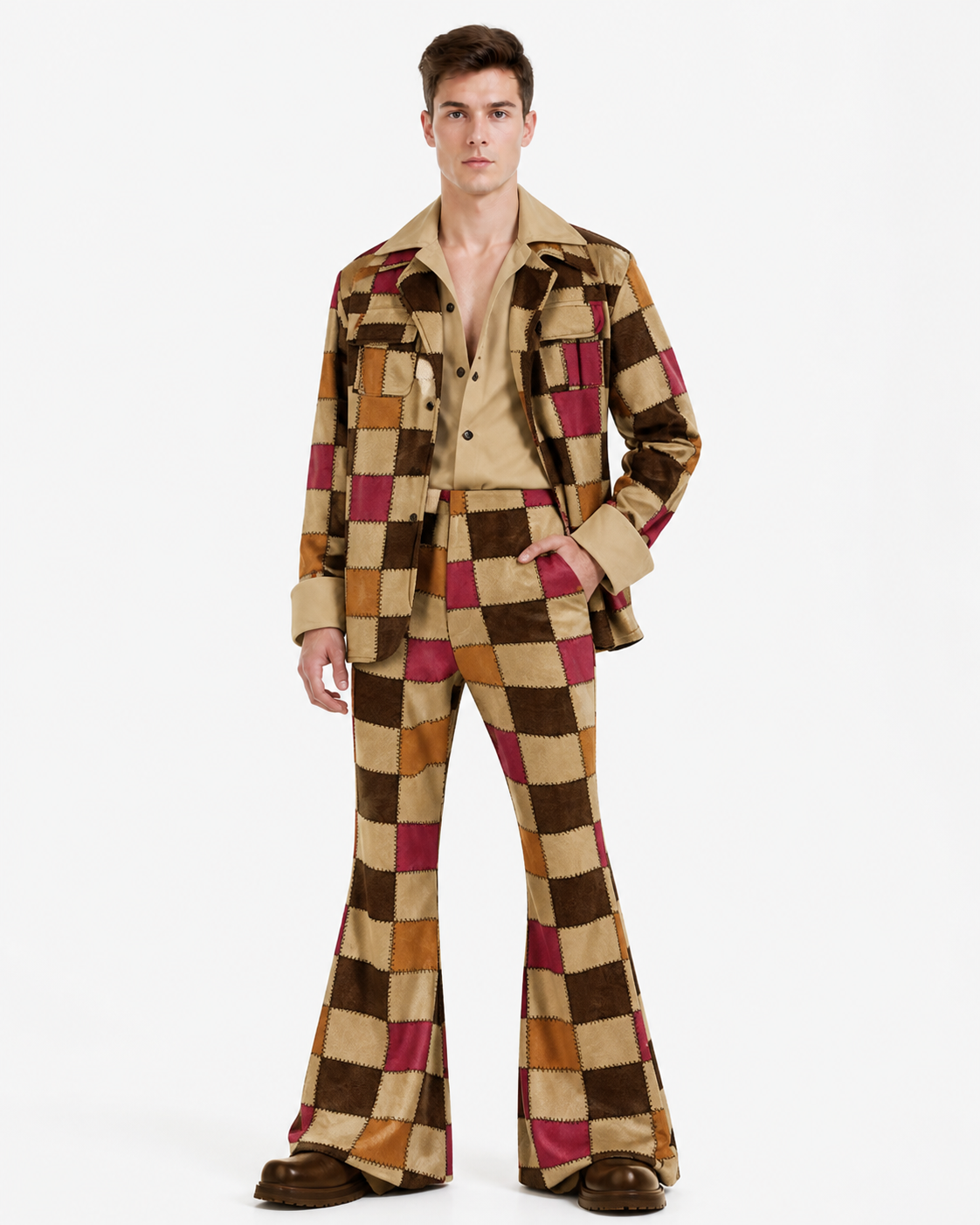 Plaid Stage Costume: Blazer and Flared Pants Costumes detail 3