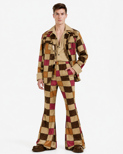 Plaid Stage Costume: Blazer and Flared Pants Costumes detail 3
