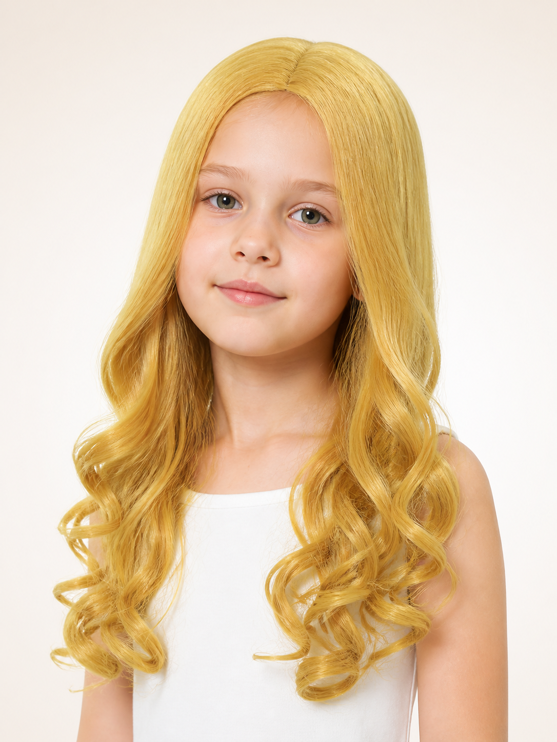 Gold-Toned Carnival Wig for Halloween and Cosplay Costume Wigs detail 2