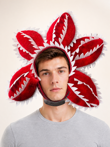 Floral Carnival Pet Hat with Teeth for Halloween Costume Headwear detail 2