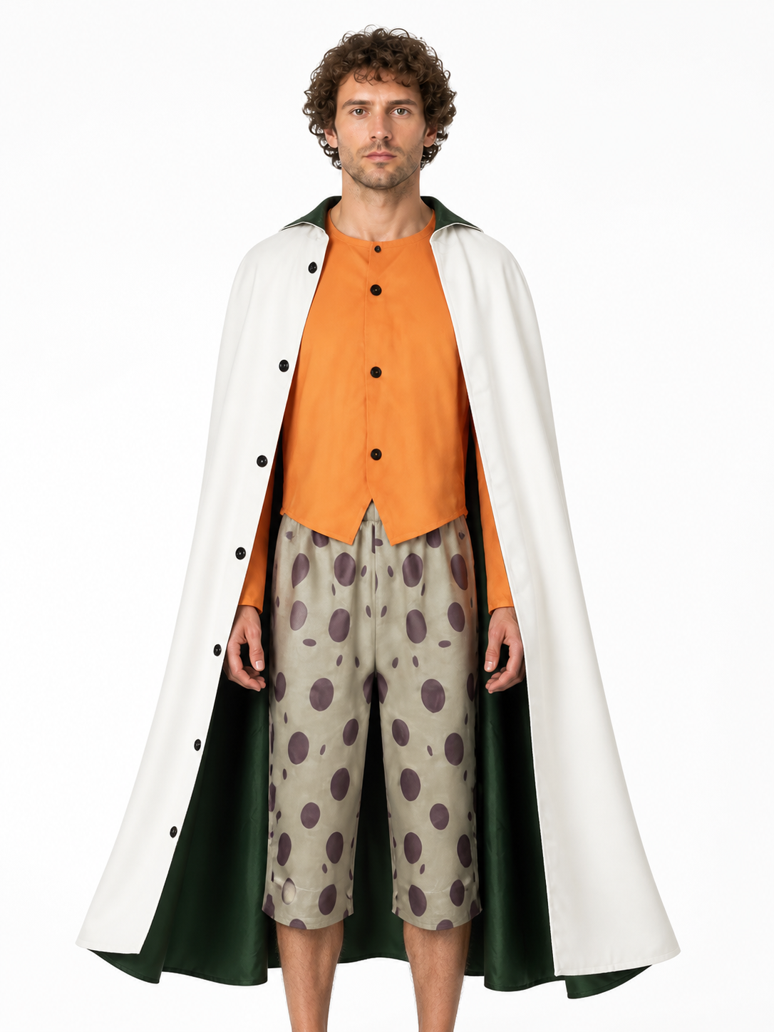 One Piece Silvers Rayleigh Cosplay Costume with Cape Costume Capes detail 3