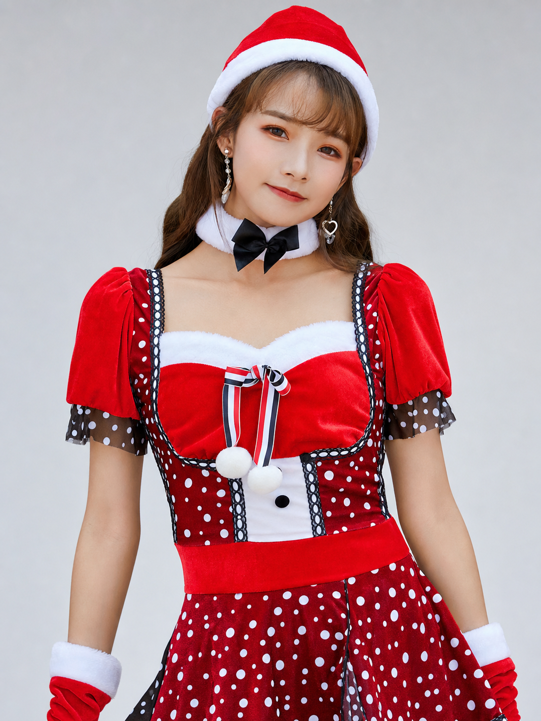 New Year's Character Costume: Red Dress with Accessories
