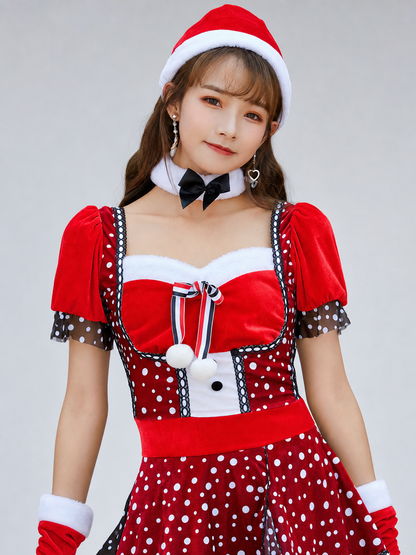 New Year's Character Costume: Red Dress with Accessories