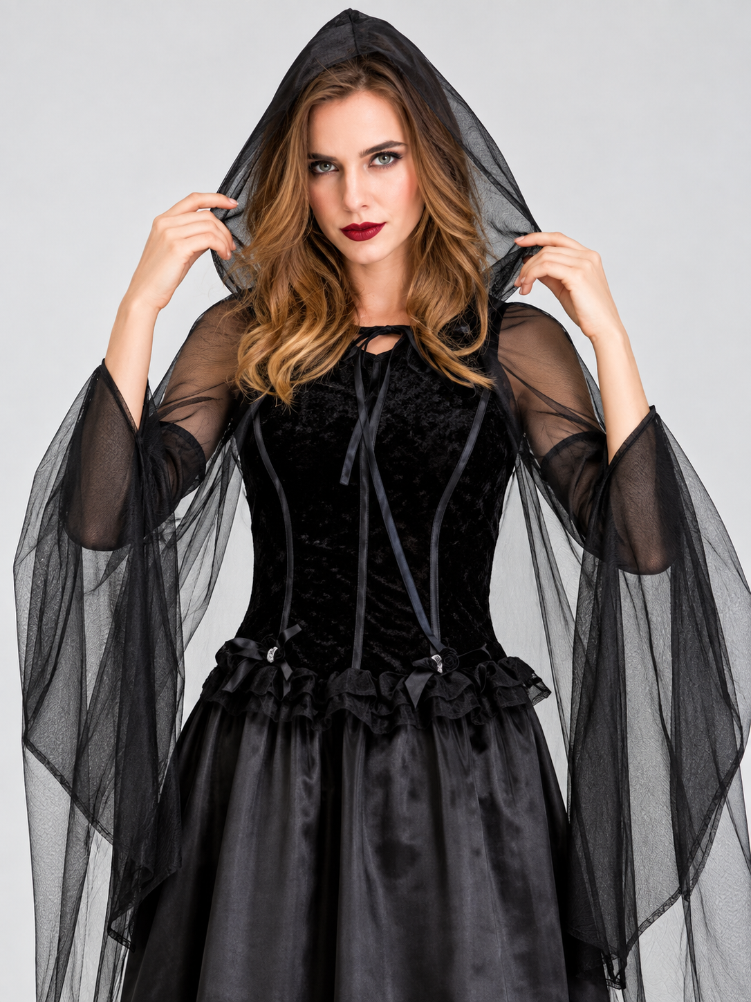 Adult Carnival Costume: Vampire, Dress, Cape