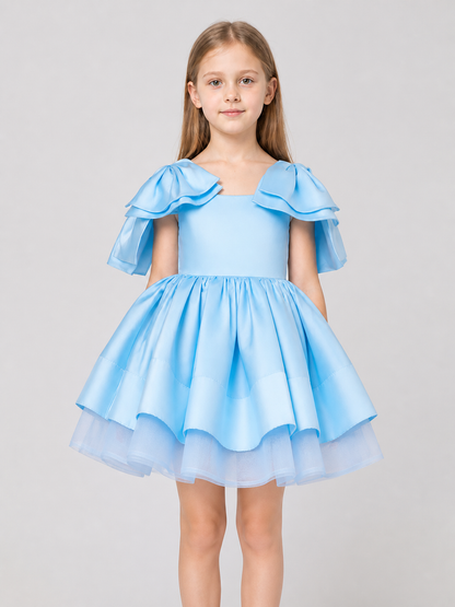 Dressy Full-Skirt Performance Dress with Bow
